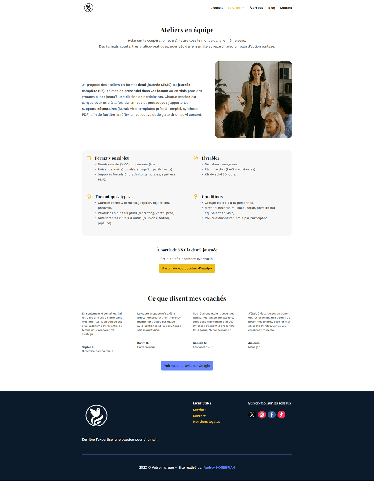 Détail d'un service