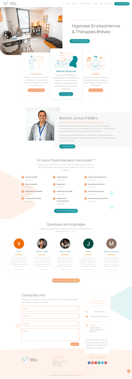 Site vitrine hypnothérapeute