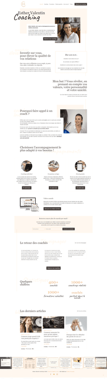Site professionnel pour coach – Accompagnements, ebooks, formations & réservation