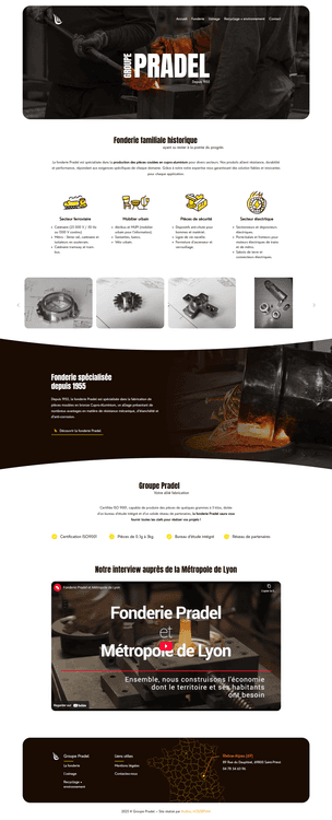 Site vitrine fonderie